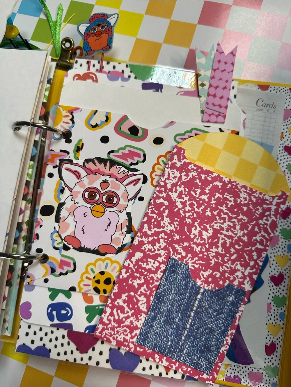 Handmade Furby Mini Trapper Keeper